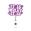 Sparkling Acrylic Retractable Badge Reel with Clip