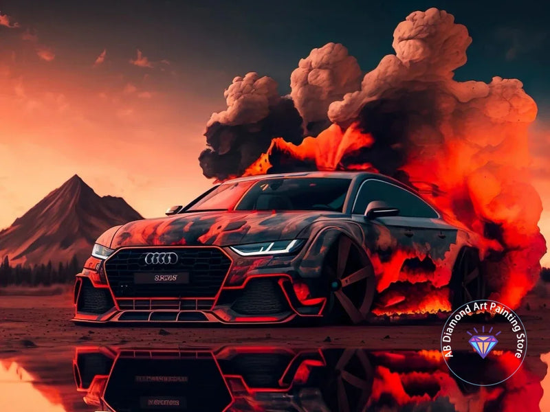 Kit de Pintura con Diamantes 5D - Arte de Coche de Carreras