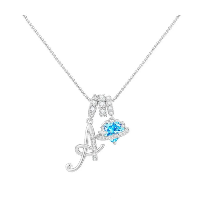 Heart-Shaped Initial Pendant Necklace