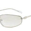 Oval Frameless Sunglasses with Gradient Lenses