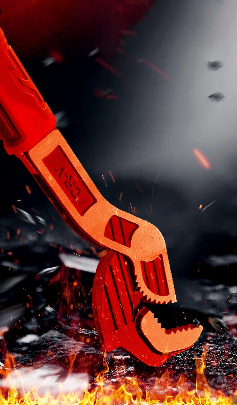 Self-Locking Adjustable Wrench with Quick-Release Mechanism