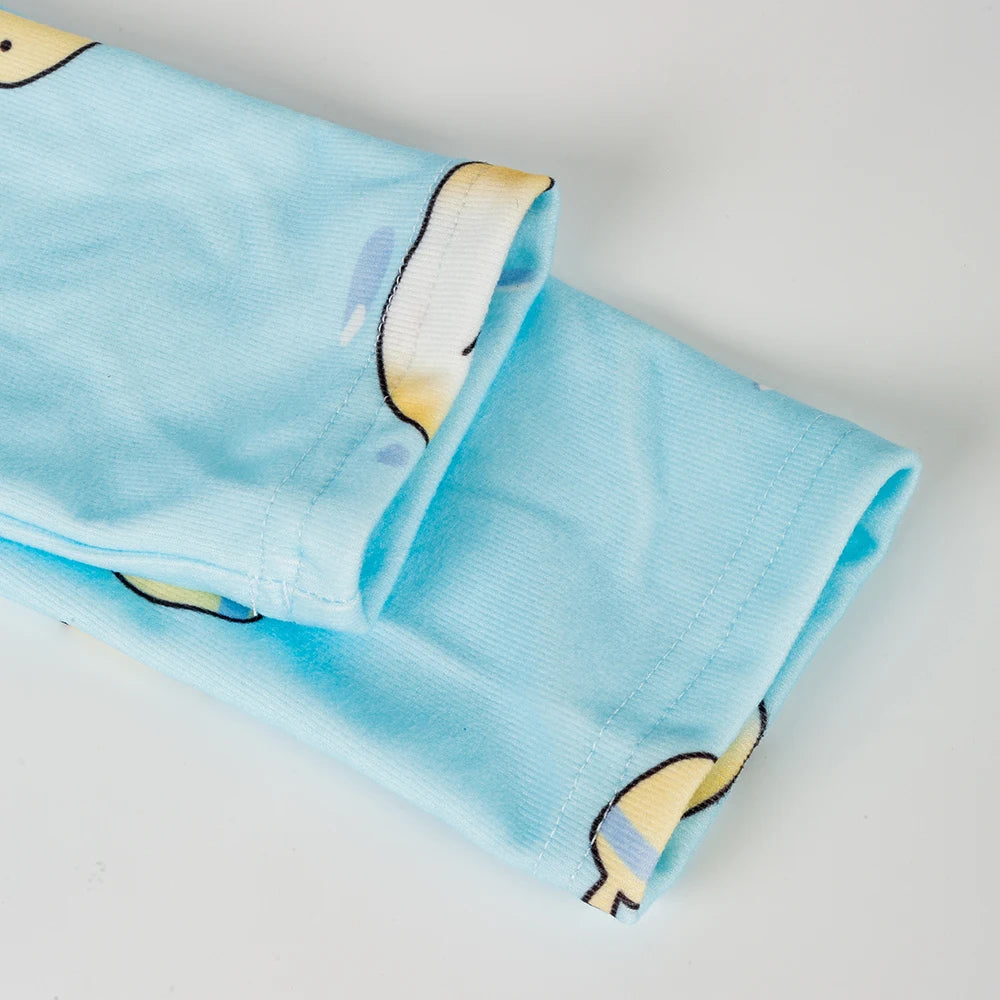 Kids' Cartoon Print Cotton Pajama Set – Long Sleeve Two-Piece Sleepwear