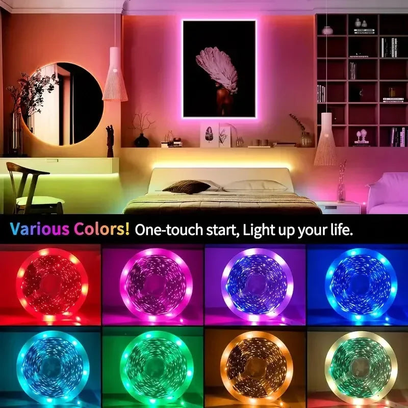 USB-Powered RGB LED Strip Lights with App & Remote Control
