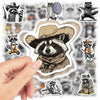 Fun Cartoon Raccoon Vinyl Stickers Pack – Waterproof Decals for Laptops, Water Bottles & Journals