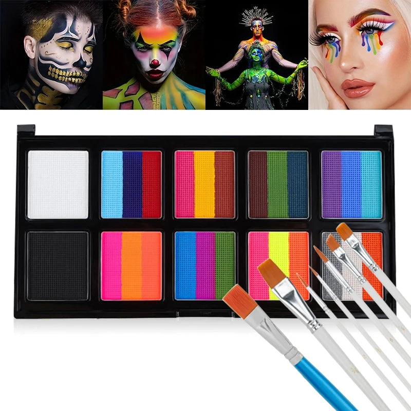 Kit Todo en Uno de Pintura Facial Corporal para Arte Creativo