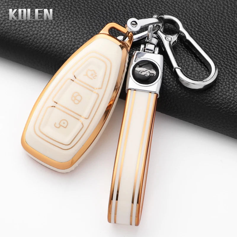 Silicone Car Key Fob Cover for Ford Focus, Mondeo, Fiesta, Kuga, and More