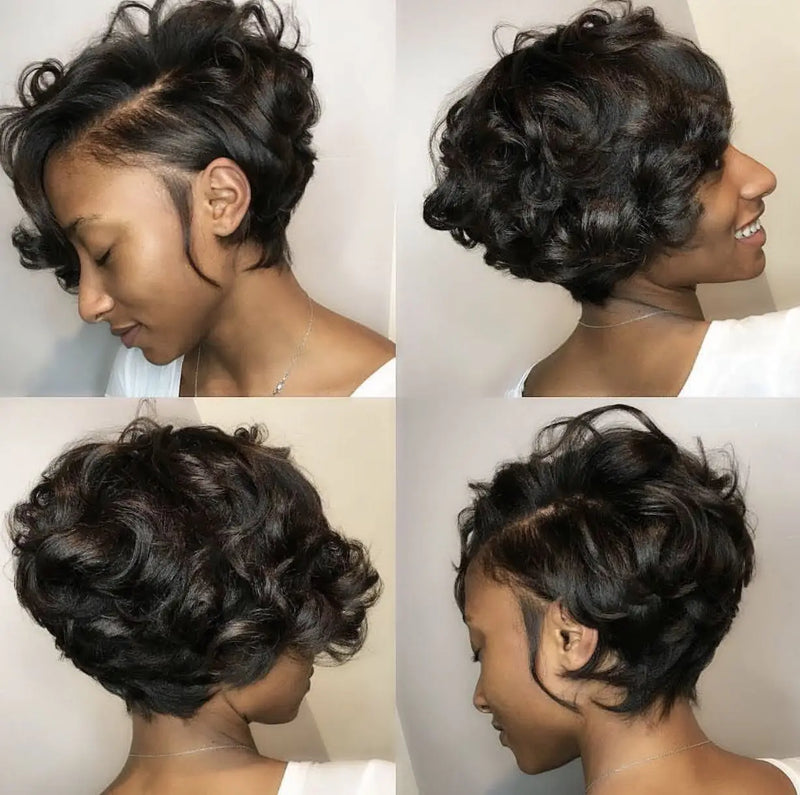Short Curly Pixie Cut Wig
