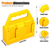 Yellow portable battery storage organizer with smooth edges and buckle structure for DW 18V/14.4V batteries