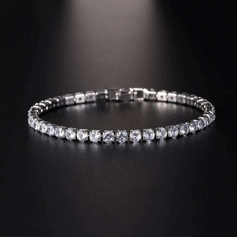 Iced-Out Cubic Zirconia Tennis Bracelet