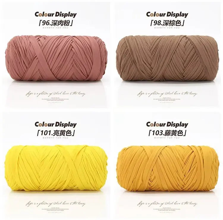 Elastic T-Shirt Yarn for Crochet and Knitting (2-Pack, 50m Each)
