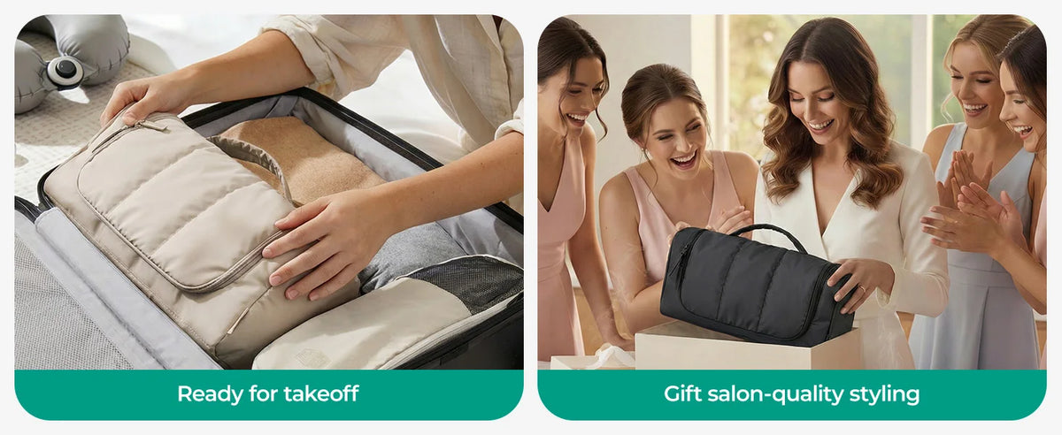 Travel Hair Tool Organizer with Hanging Hook
