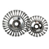 Carbon steel wire trimmer head with multiple cutting wires and a central disc.