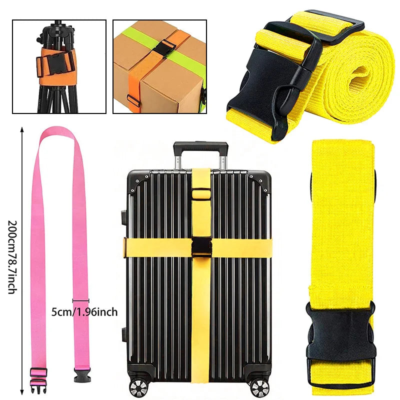 Secure Adjustable Luggage Strap with Combination Lock
