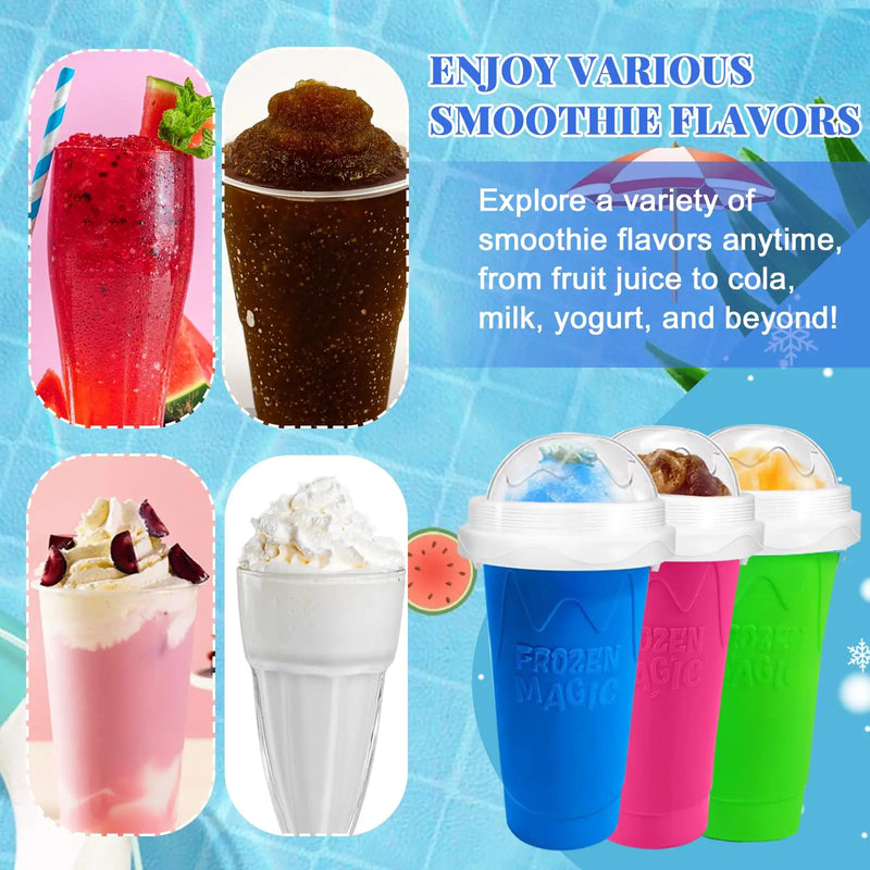 Portable DIY Slushy Maker Cup with Lid and Straw