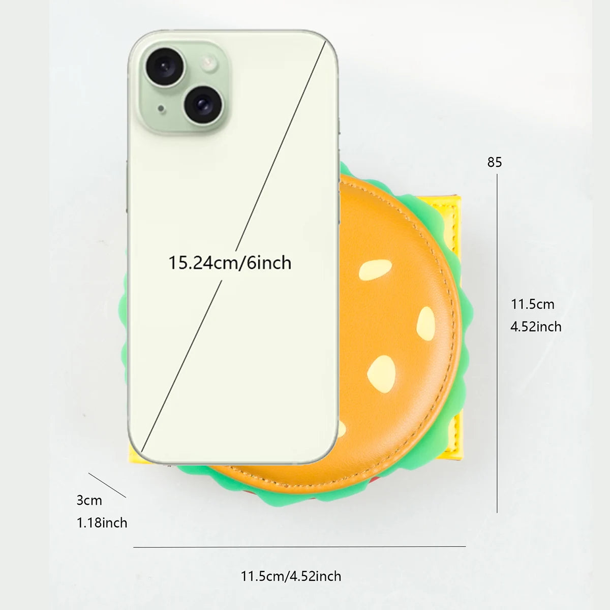3D Burger Foldable Wallet with Card Holder
