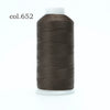 Spool of dark brown heavy-duty nylon bonded thread labeled col.652