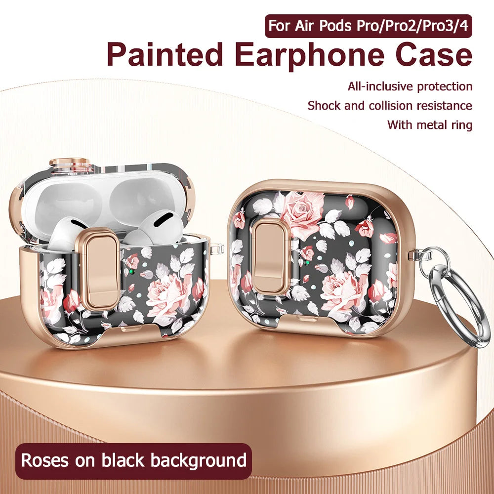 Silicone AirPods Case with Phone Stand and Security Lock