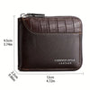 Portefeuille en cuir PU fin avec poche à pièces zippée