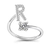 Initial Letter Ring with Zircon Accent