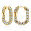 Geometric Gold Plated Huggie Hoop Earrings