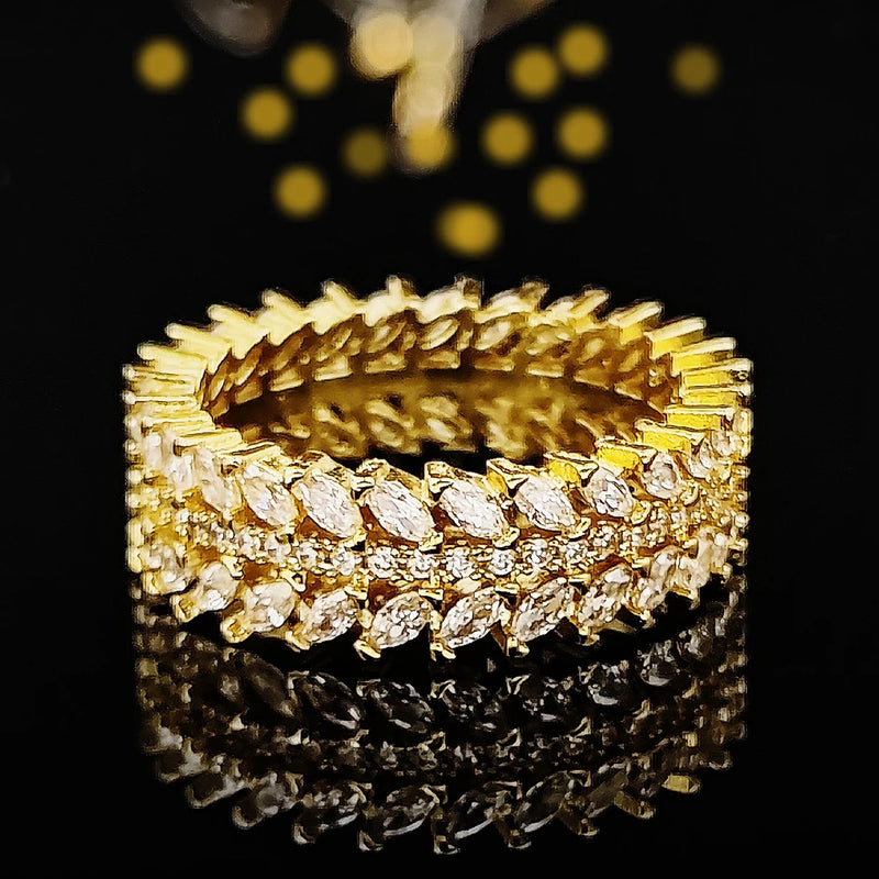Marquise Zircon Eternity Band Ring