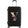 Elastic Luggage Cover with Gold Letter Design