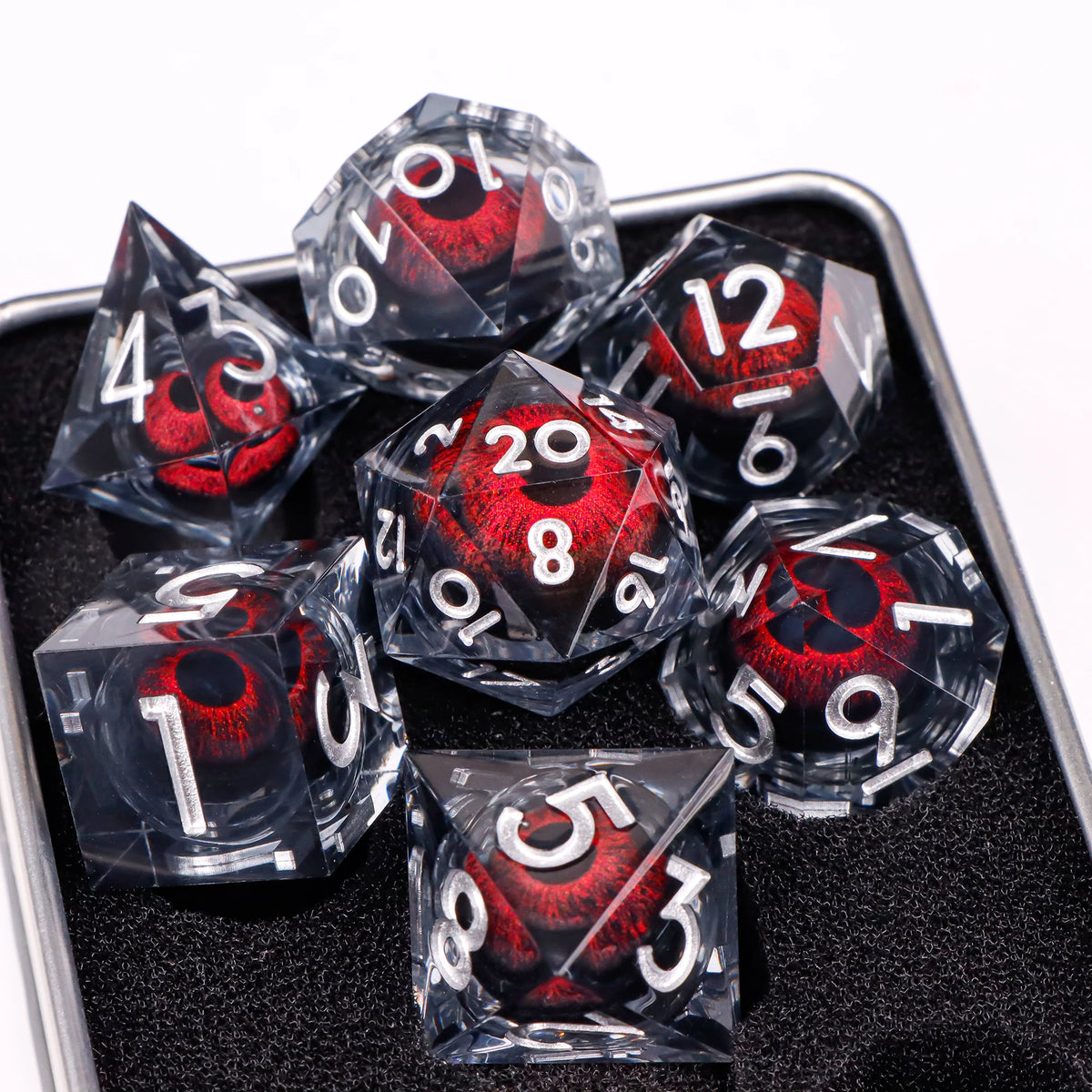 Beholder's Eye Sharp Edge Resin Dice Set for D&D