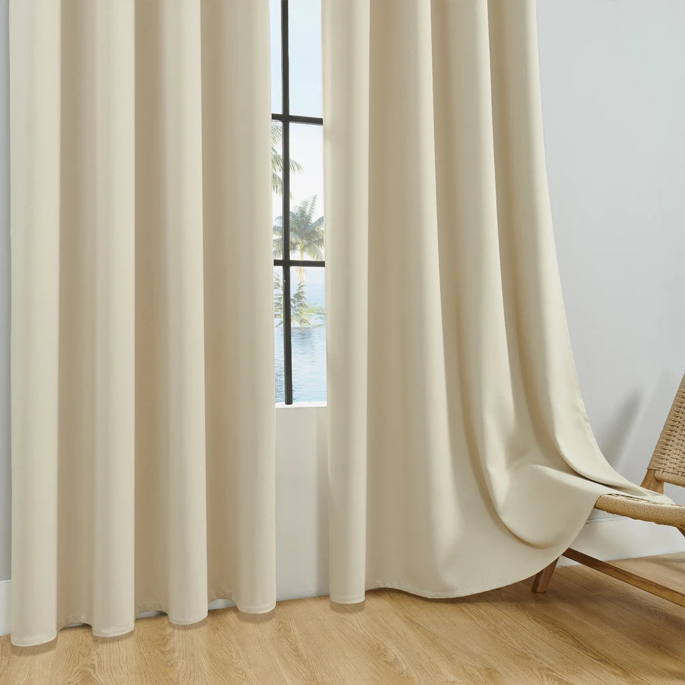 Solid Color Blackout Curtain for Bedroom and Living Room
