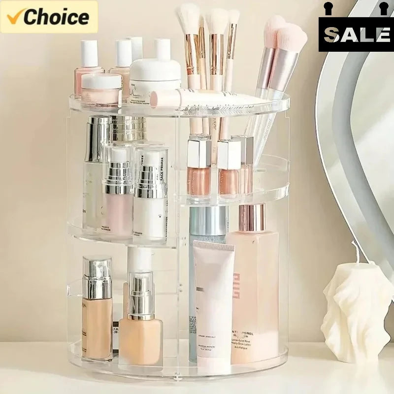 360° Rotating Acrylic Makeup Organizer