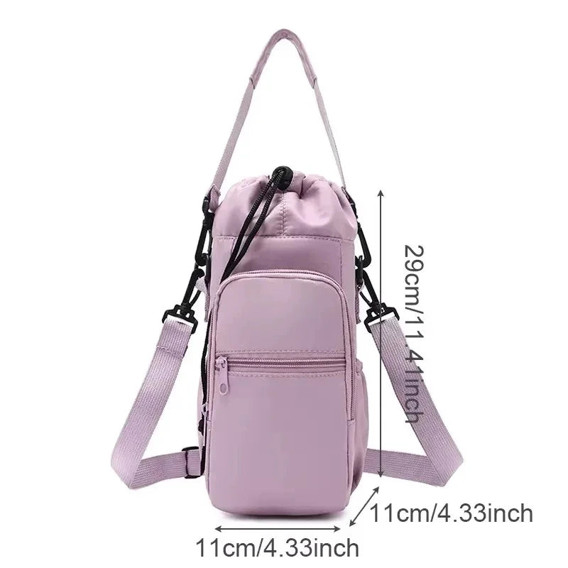 Insulated Water Bottle Carrier Bag with Phone Pocket