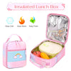 Schulrucksack-Set für Mädchen mit Brotdose & Federmäppchen