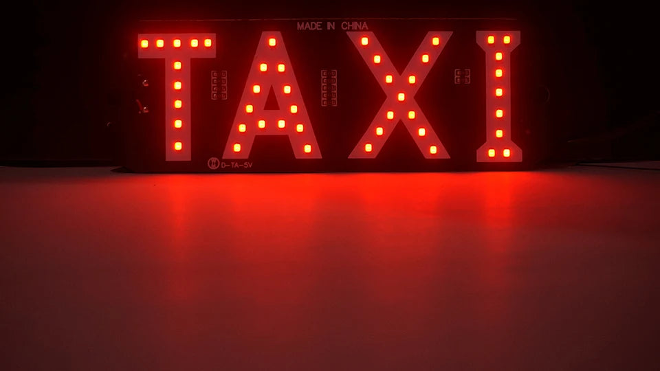 LED Taxi Sign Light with USB & Cigarette Lighter Plug