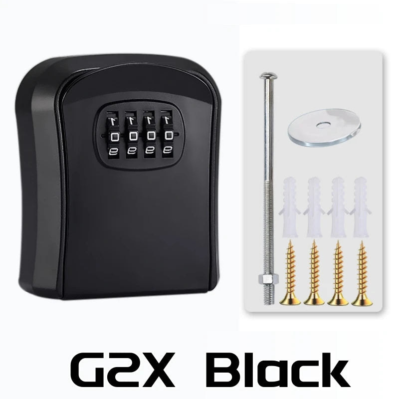 Wall-Mounted 4-Digit Combination Key Lock Box for Secure Key Storage
