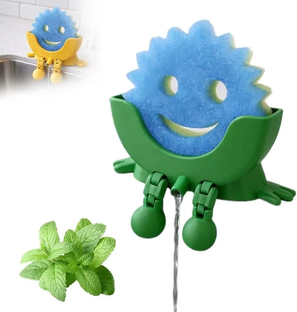 Hanging Sponge Holder with Drainage – Space-Saving Kitchen Sink Organizer
