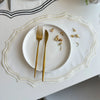 Embroidered Cotton-Linen Placemat Set – Elegant French Lace Table Decor