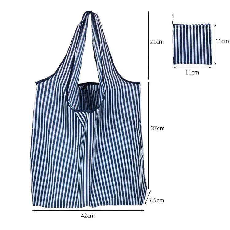 Foldable Reusable Shopping Tote with Animal Print Design