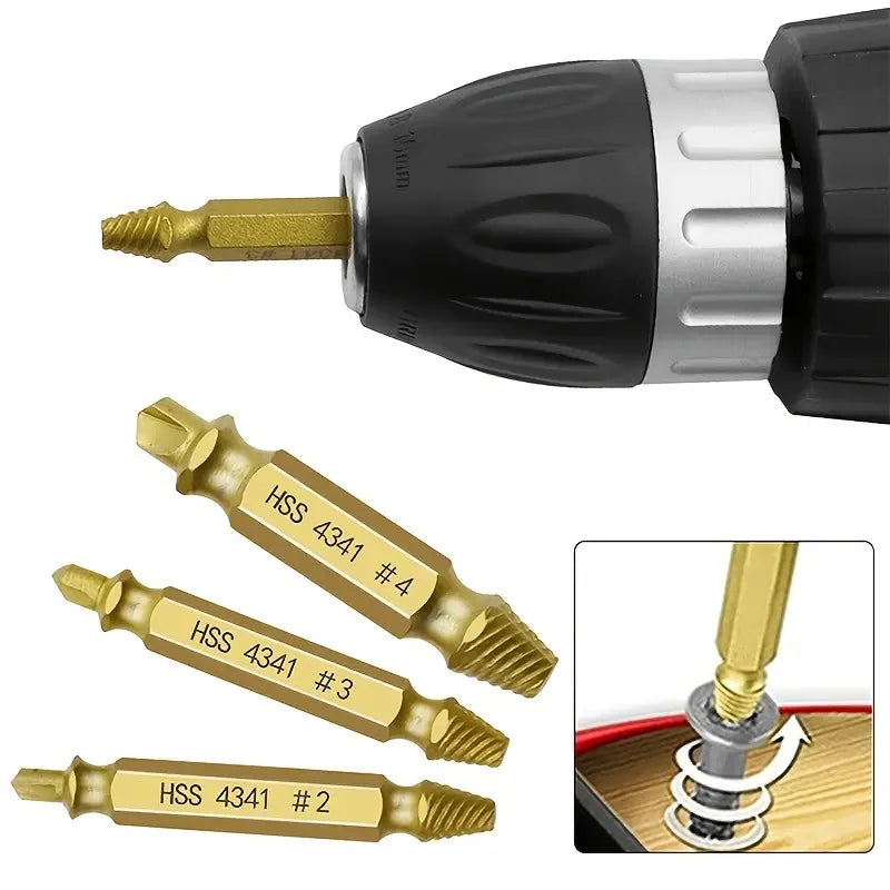 6-Piece Damaged Screw & Bolt Extractor Set