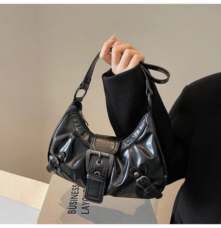 Y2K Retro Pleated Hobo Shoulder Bag