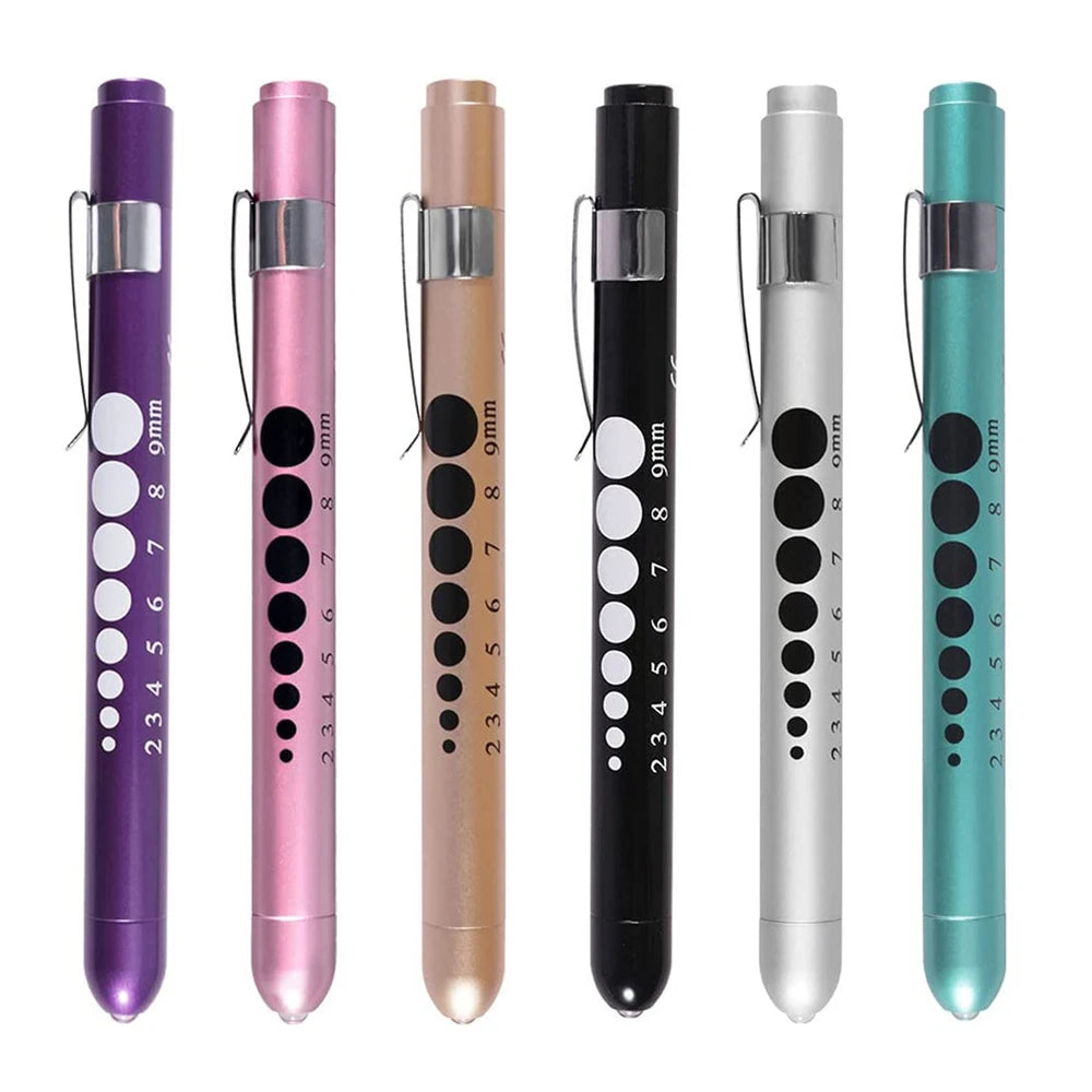 Reusable LED Penlight with Pupil Gauge for Medical Professionals