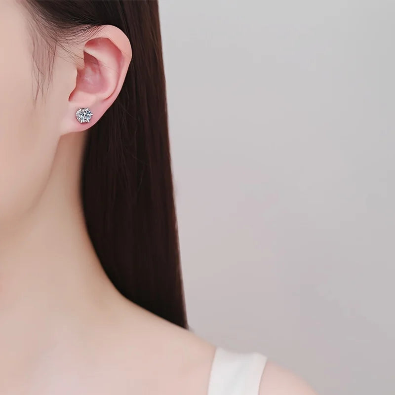Magnetic Zircon Stud Earrings