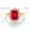 3ct Emerald Cut Moissanite Stackable Ring Set in 14K Gold Filled