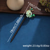 Handcrafted Wooden Hairpin with Flower Tassel