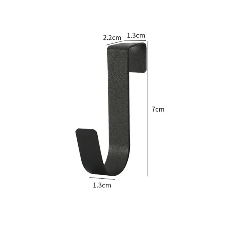 Stainless Steel Over-the-Door Hooks for Kitchen and Bathroom Storage