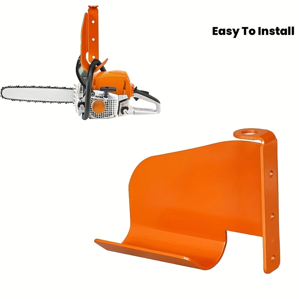 Durable Steel Chainsaw Wall Mount with Anti-Rust Coating