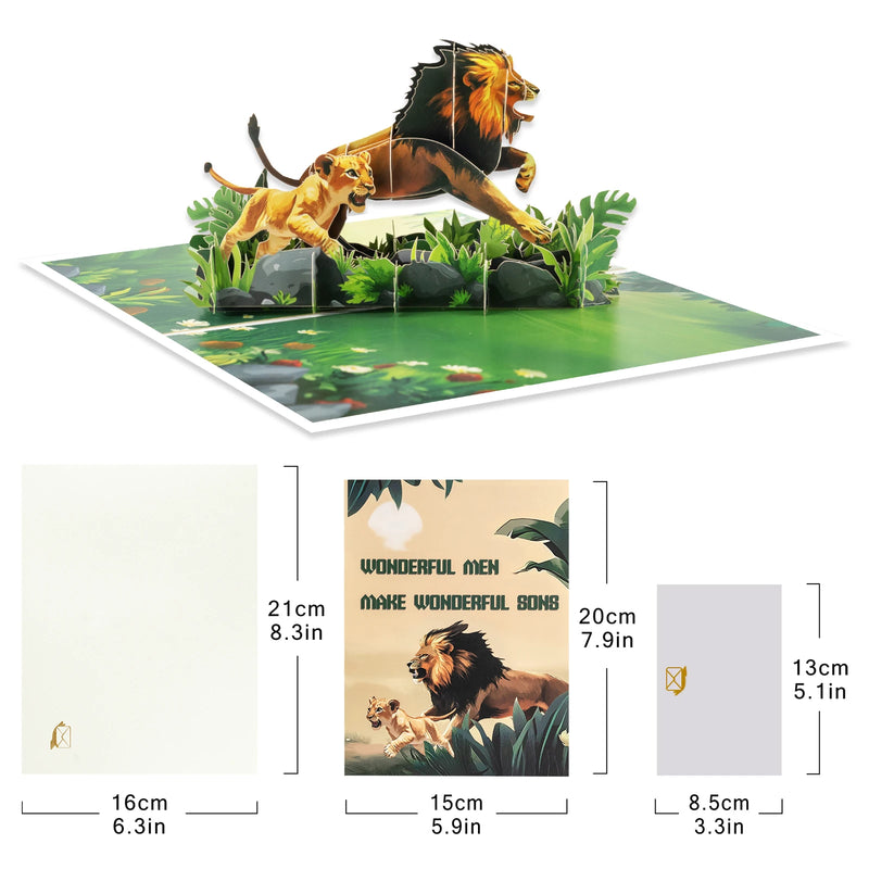 3D Pop-Up Father's Day Greeting Card with Notecard