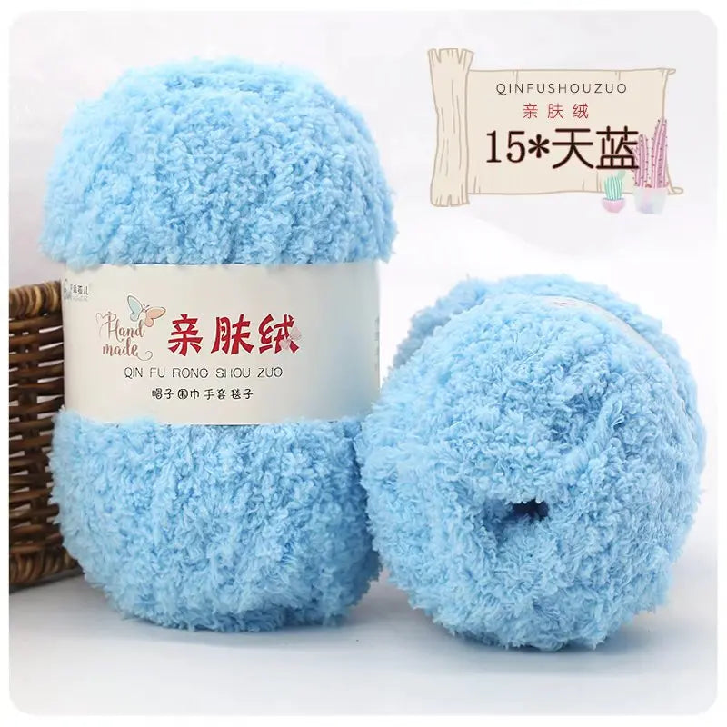 Soft Chenille Yarn for Knitting and Crochet Projects