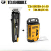 A ToughBuilt HB-H4S50-14-50 utility knife blade set with a dispenser case and spare blade.
