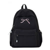 Embroidered Bow Nylon Backpack for Girls – Lightweight & Spacious