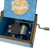 Hand-Cranked Wooden Music Box - 'You Are My Sunshine' Melody