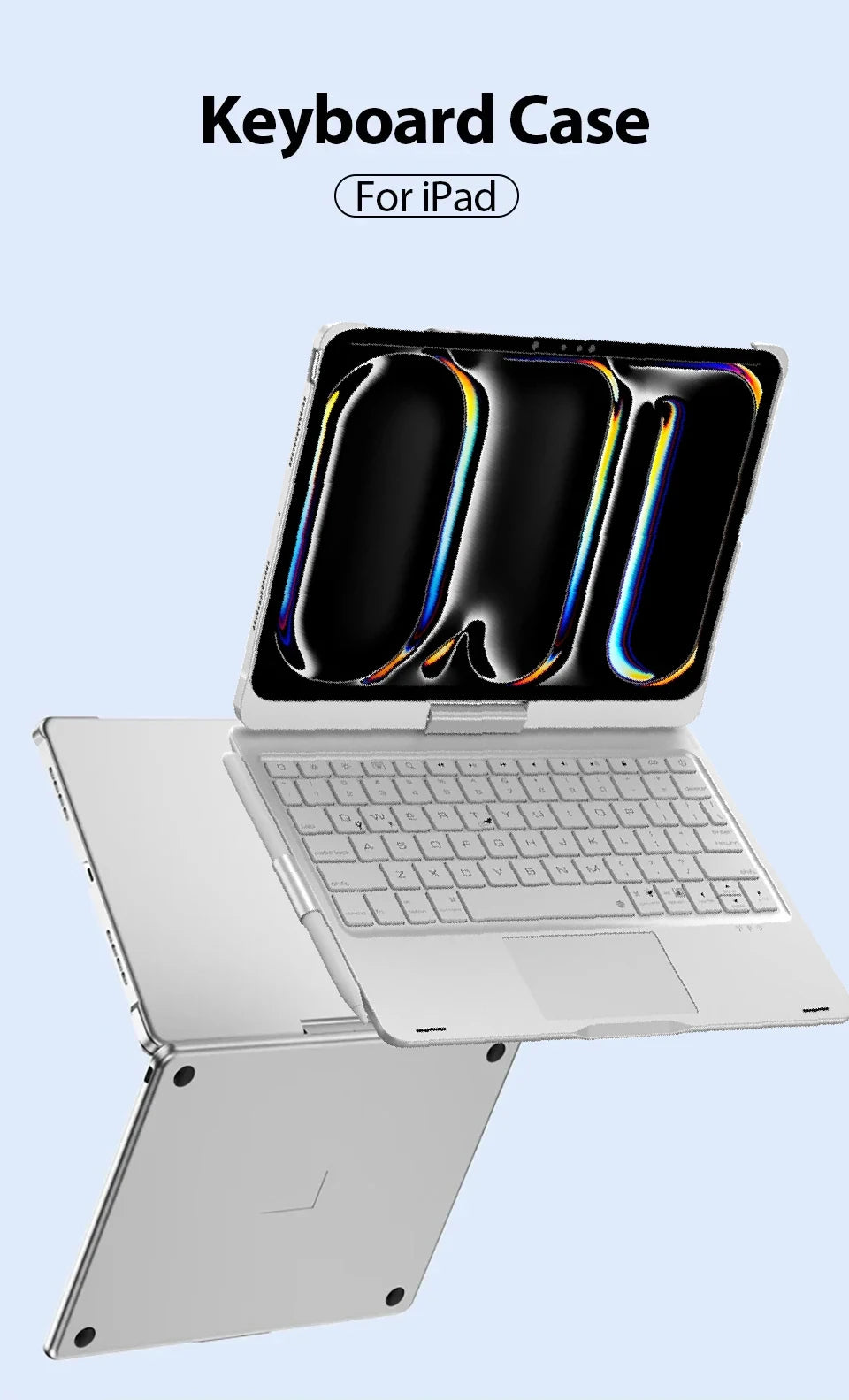 360° Rotating iPad Keyboard Case with Touchpad